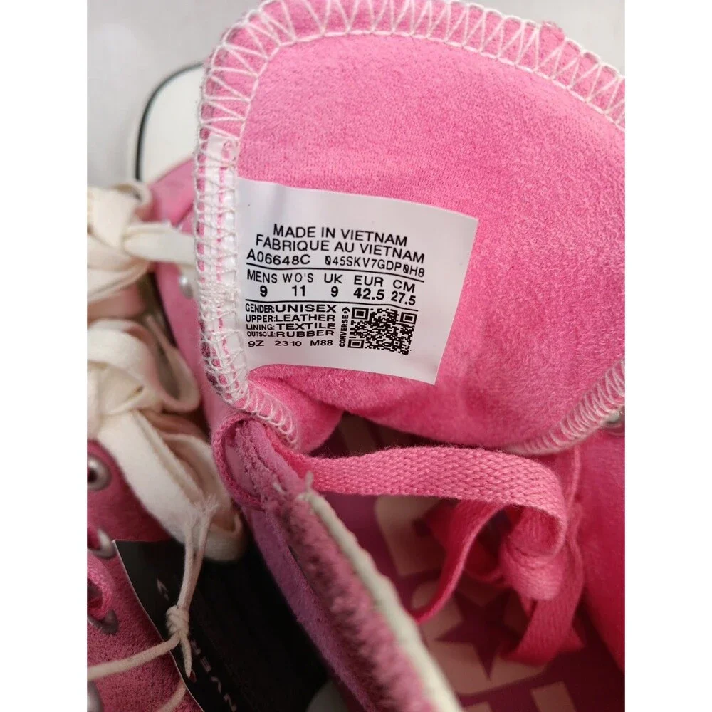 NWT Converse Chuck Taylor All Stars Men's 9 Women's 11 Pink Suede High Tops - Picture 9 of 9